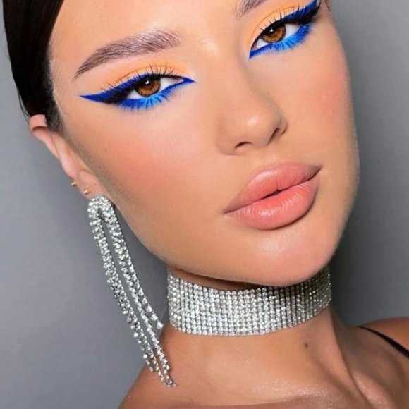 Jewelry - 925 Sterling Silver Diamond Drop Earrings Long Bold Statement Earrings